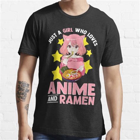 Just A Girl Who Loves Anime And Ramen Bowl Japanese Noodles T Shirt