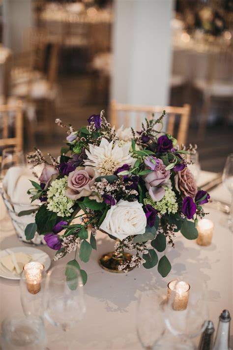 Purple Reception Centerpieces Purple Wedding Tables Lavender Wedding