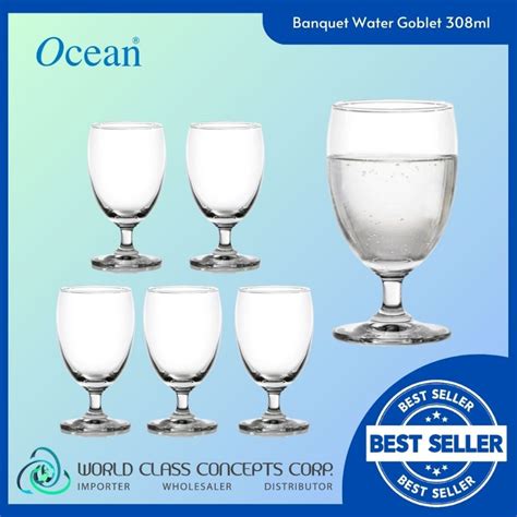 Ocean Glassware Classic Water Goblet Water Juice Drinking Glass Clear