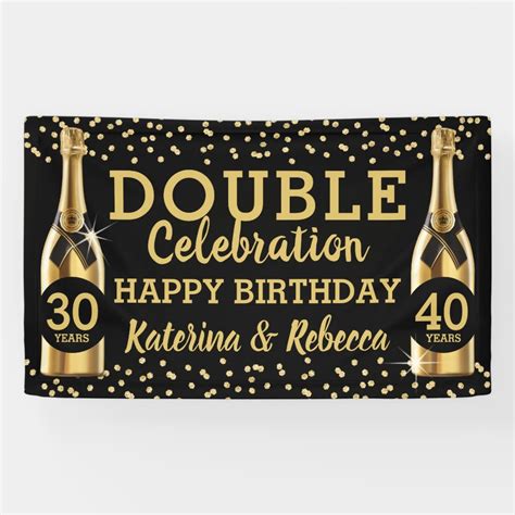 Double Celebration Means Double The Fun A Stunning Black And Gold