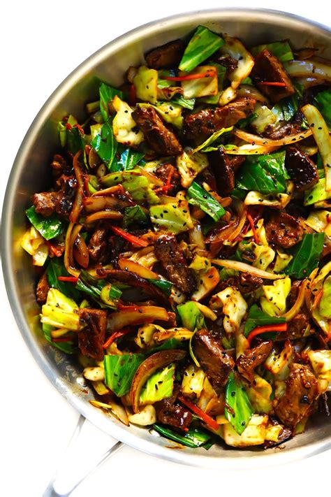 Sesame Beef And Cabbage Stir Fry Gimme Some Oven