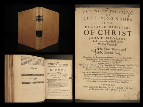 1652 Cromwell London Bible Sermons Anglican Presbyterian Puritan Calamy