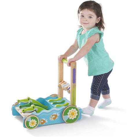 Melissa And Doug First Play Chomp And Clack Alligator Push Toy Push Pull