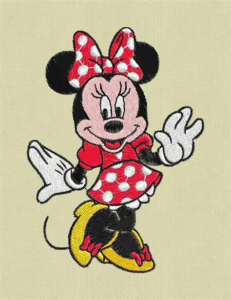 Minnie Mouse Embroidery Design Pes Hus Jef Brother Disney Embroidery