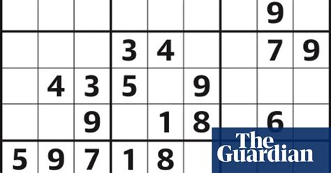 Sudoku 4859 Easy Life And Style The Guardian