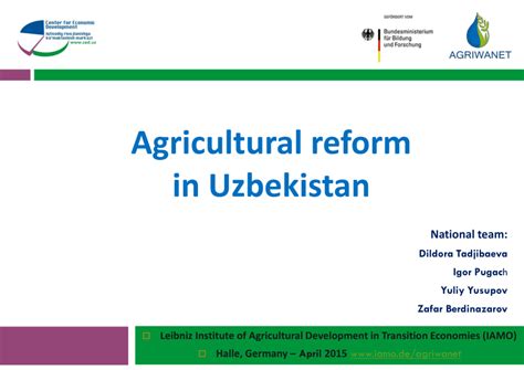 Pdf Agricultural Reform In Uzbekistan