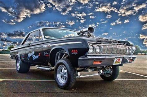 Demon 850 carb comp cam solid lifters with 559 lift 252 at 50 with a 108 c. Plymouth Fury Gasser Metal Sign by Peter Torres