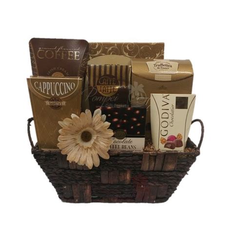 Teatime for one with teapot gift basket. Cafe Break Gourmet Gift Basket by Pompei Baskets