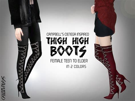 Sims 4 Maxis Match Thigh High Cc Boots Socks Fandomspot