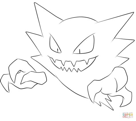 Image Result For Pokemon Gastly Coloring Pages Pokemon Haunter Ghost