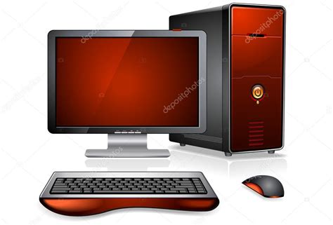 Realistic Desktop Computer Stock Vector Image By ©vittore 1430326