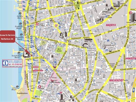 In case of changes of the shown area the. Karte von Tel Aviv-Jaffa - Tel Aviv city map (Israel)
