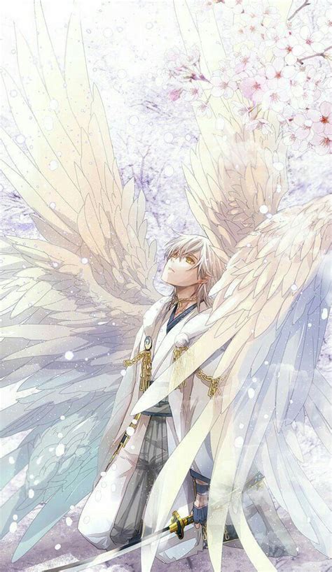 Anime Boy Angel Wings White Anime Guys アニメ 男性、少年アニメ