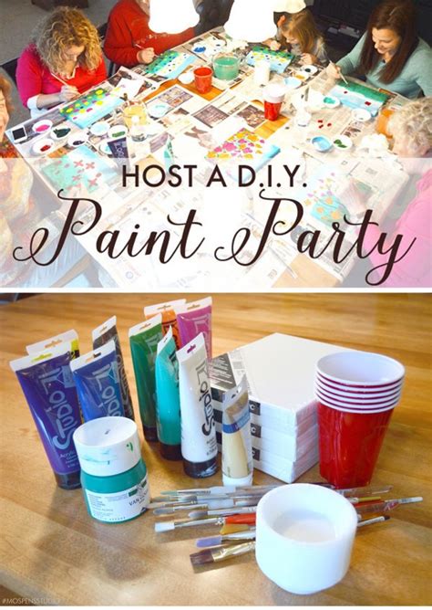 Host A Diy Art Canvas Painting Party Mospens Studio