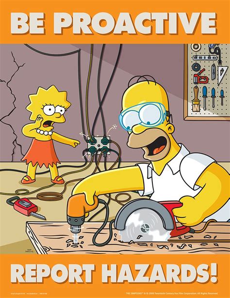 Simpsons Poster Safety Tv Shows Funny Pictures And Best Jokes