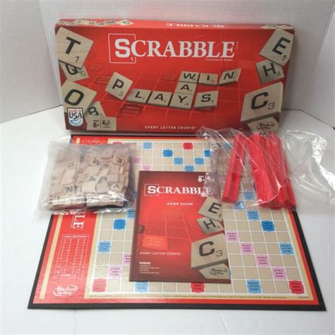 Hasbro Scrabble Classic Scrabble Crossword Game 2013 Wood Tiles Usa Ebay