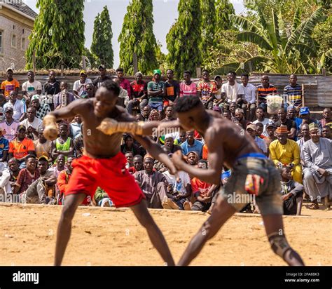 Nigerian Fighters In Action Dambe Is A Traditional Brutal Style Of