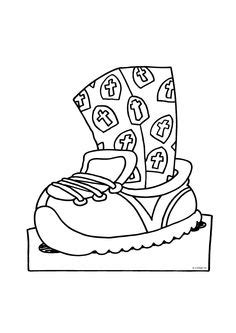 De schoen zetten Sinterklaas, Kleurplaten, Knutselen peuters