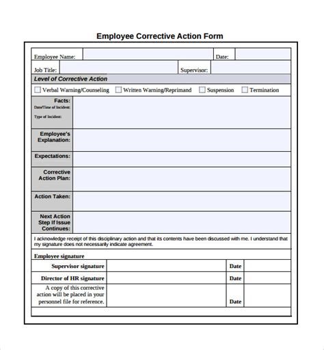 Printable Employee Action Plan Template Printable Templates