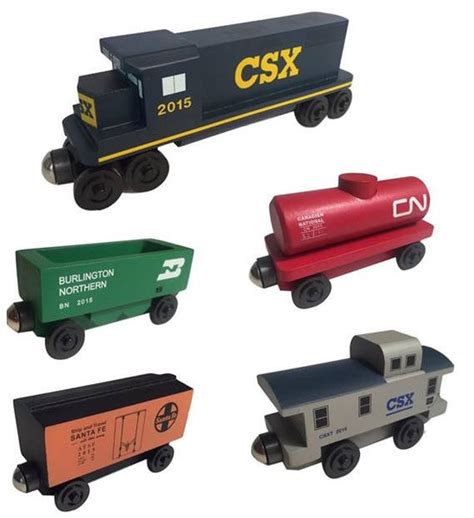 Csx 5 Pc Railway Set The Whittle Shortline Railroad Wooden Toy Trains