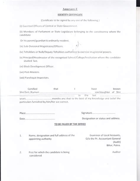 Character Certificate Format By Gazetted Officer Scribd India