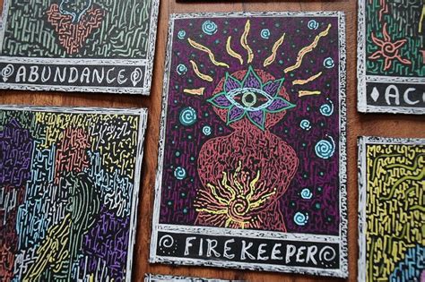 Hand Painted Black Tarot And Oracle Cards Or Deck Custom Etsy
