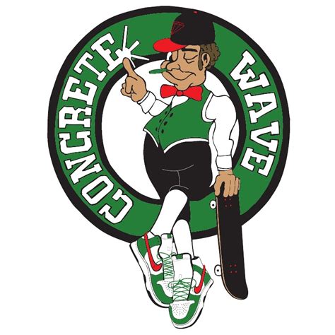 The boston celtics logo since the early 1960s features a leprechaun spinning a basketball, named lucky. Concrete Wave Boston Celtics Logo - N Ciovacco by ...