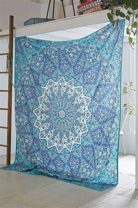 Extra Large Tapestries For Sale Blue Wall Tapestry Medallion