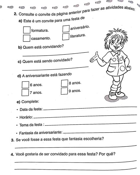 Atividade Convite 1 Ano