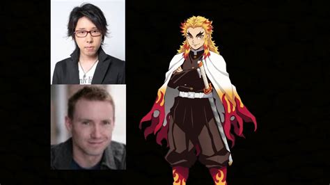 Anime Voice Comparison Kyojuro Rengoku Demon Slayer Youtube