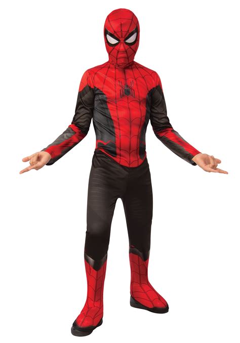 Spider Man Far From Home Spider Man Red And Black Classic Costume For Kids