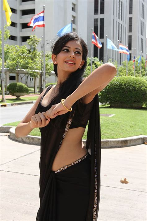 From wrapping our mother's dupatta to draping the 9 yards! Rakul Preet Singh Latest Hot Navel Show Photos in Saree ...