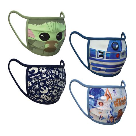 Star Wars Cloth Face Masks 4 Pack Set Here Now Dis Merchandise News