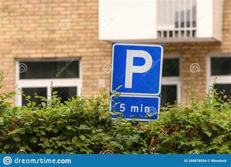 Closeup Of A Blue Parking Sign Stock Photo Image Of Parking Blue