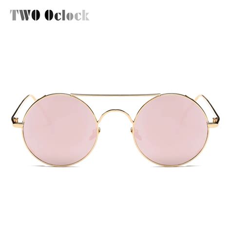 two oclock sunglass women twin beams steampunk sunglasses vintage metal frames sun glasses round