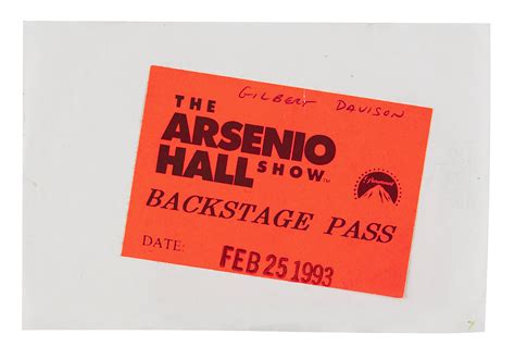 Prince 2 1993 Arsenio Hall Show Backstage Passes Rr Auction