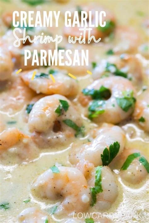 Quick Easy Creamy Garlic Shrimp With Parmesan