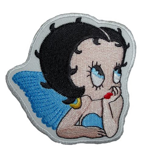Betty Boop As Sexy Angel Embroidered Lady Biker Patch Leather Supreme