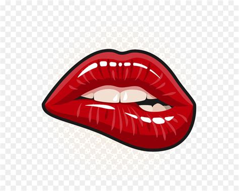 Lip Biting Mouth Clip Art Bite Lips Material Free To Pull 1168920