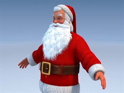 3d Santa Rigged Claus