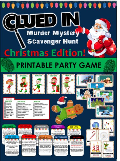 Christmas card making ideas for kids at home. Clued-In Murder Mystery Christmas Scavenger Hunt ...