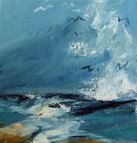 January Storms 2 8 X 8 Acrylic On Canvas Another Painting Inspired
