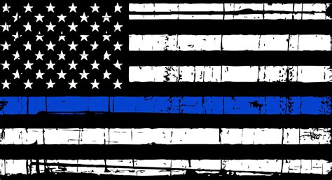 Distressed Thin Blue Line American Flag Svg Digital Files From