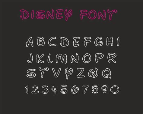 Rhinestone Templates Letters Disneyland Font Alphabet Font Etsy