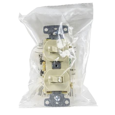 Hubbell 15 Amp Single Pole Combination Light Switch Ivory In The Light
