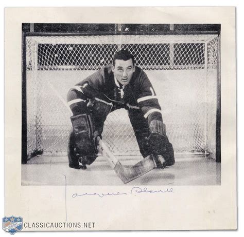 Lot Detail Jacques Plante Autographed Montreal Canadiens Photograph