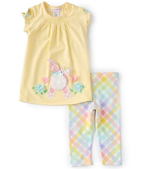 Bonnie Jean Little Girls 2t 6x Short Sleeve Easter Bunny Applique Knit