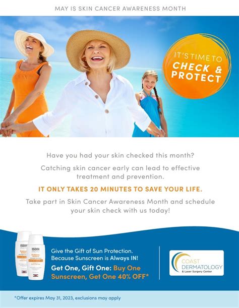 Skin Cancer Awareness Month Special May 2023 Coast Dermatology Laser