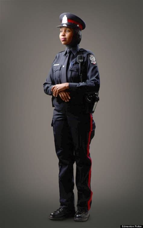 hijab uniform for edmonton police approved photo huffpost canada