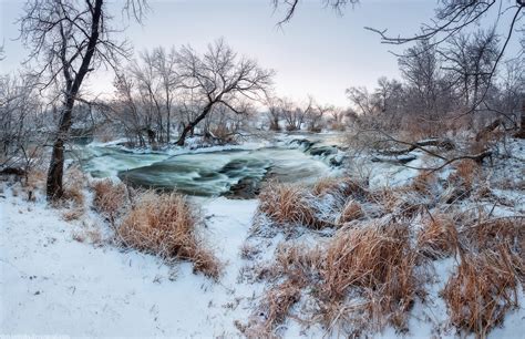 Beautiful Winter Landscapes The Krynka River · Ukraine